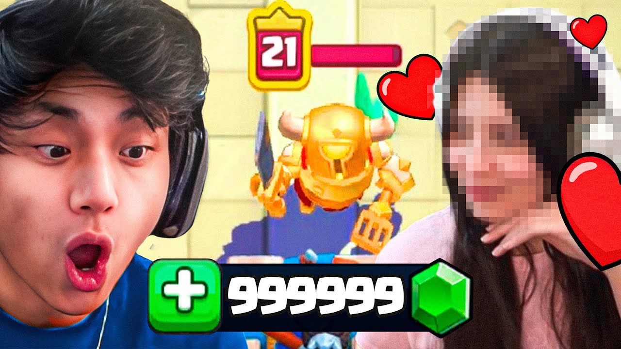 GEMEI A CONTA DA MINHA NAMORADA NO CLASH ROYALE
