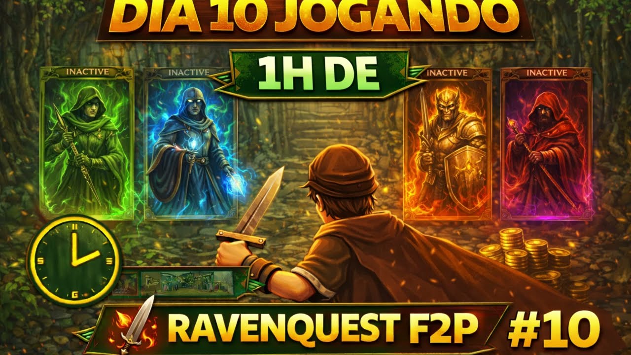 DIA 10 no RavenQuest F2P | UPANDO ARQUÉTIPOS INATIVOS 🔥⚔️ #10