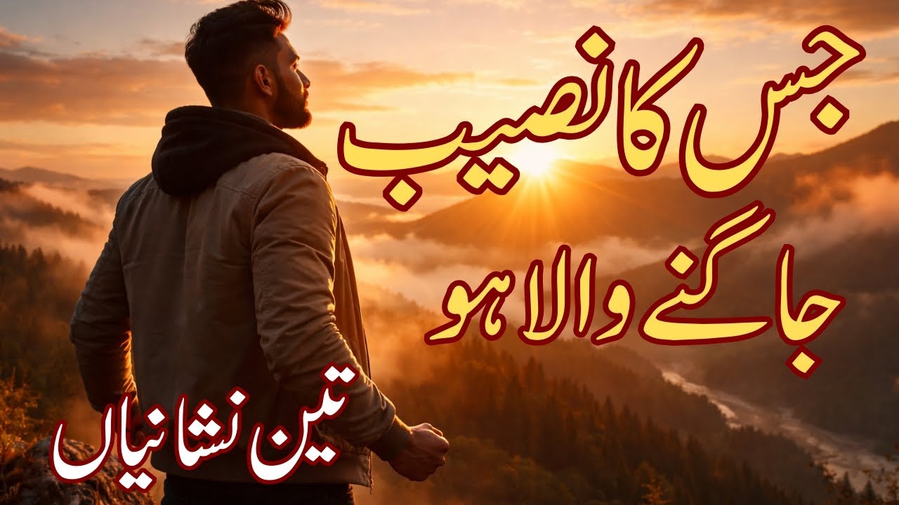 Jis Ka Naseeb Jagny Vala Hota Ha || 3 Sign “Allah shows three signs”|| IslamicReminder||Motivation