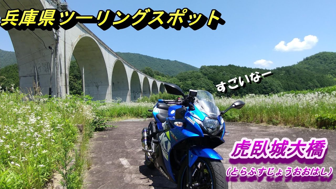【兵庫ツーリング】虎臥城大橋（とらふすじょうおおはし）滞在時間5分の弾丸ツーリング【GSX250R】