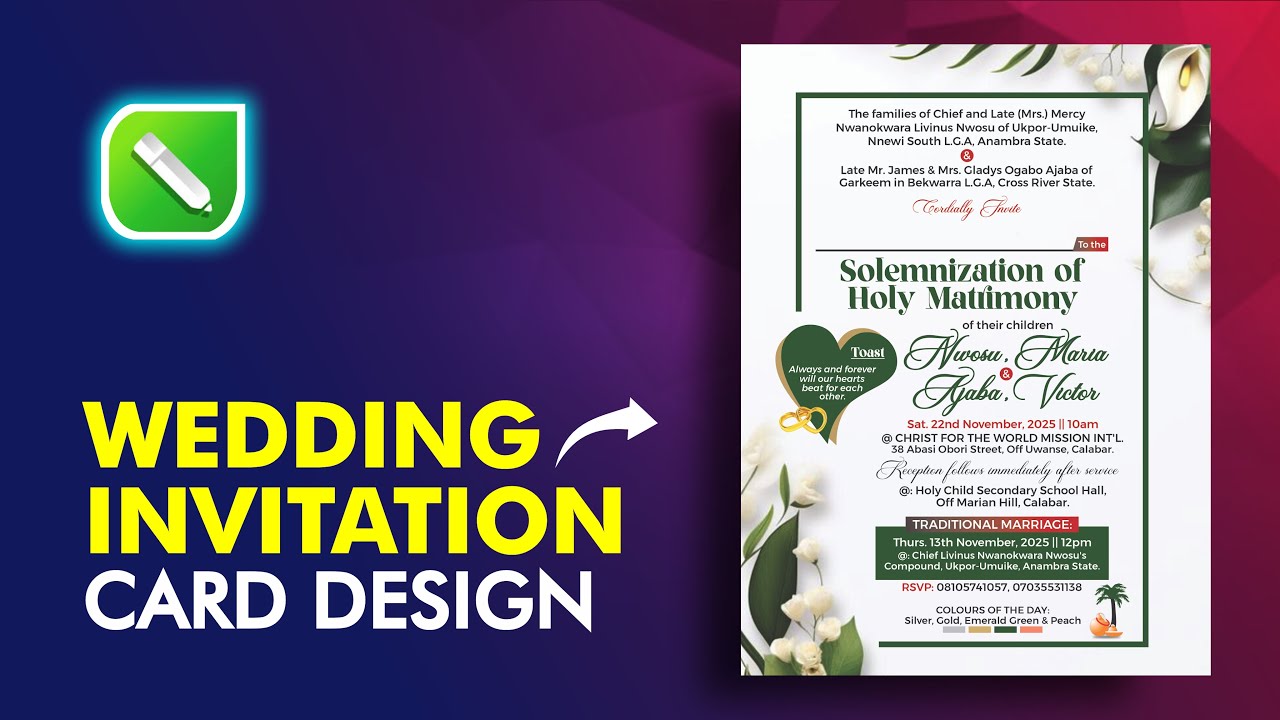 WEDDING CARD DESIGN || A Well-Detailed Tutorial!