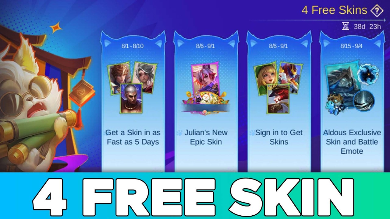 4 Free Skins Event In Moba Legends 5v5