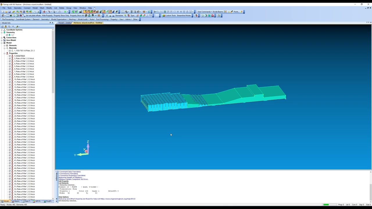Shell property and offset wizard