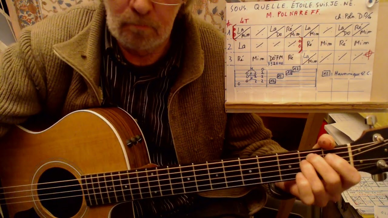 SOUS QUELLE ETOILE SUIS JE NE   DE M. POLNAREFF  //  ACCORDS GUITARE  /QSQS 1/ CH : POLN / D : 2/4 .