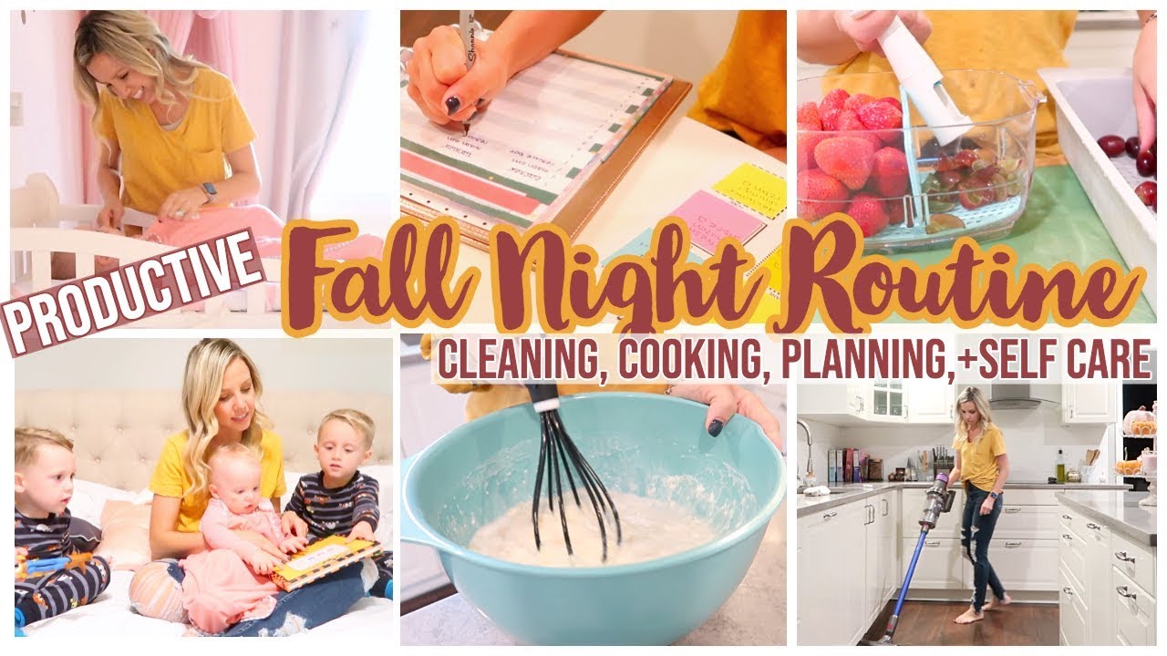 *NEW* FALL NIGHT ROUTINE OF A MOM OF 3 // CLEAN WITH ME, COOK WITH ME, PLAN WITH ME +SELF CARE