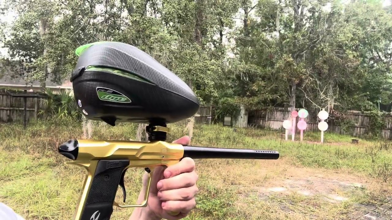 Valken Proton paintball marker shooting video 