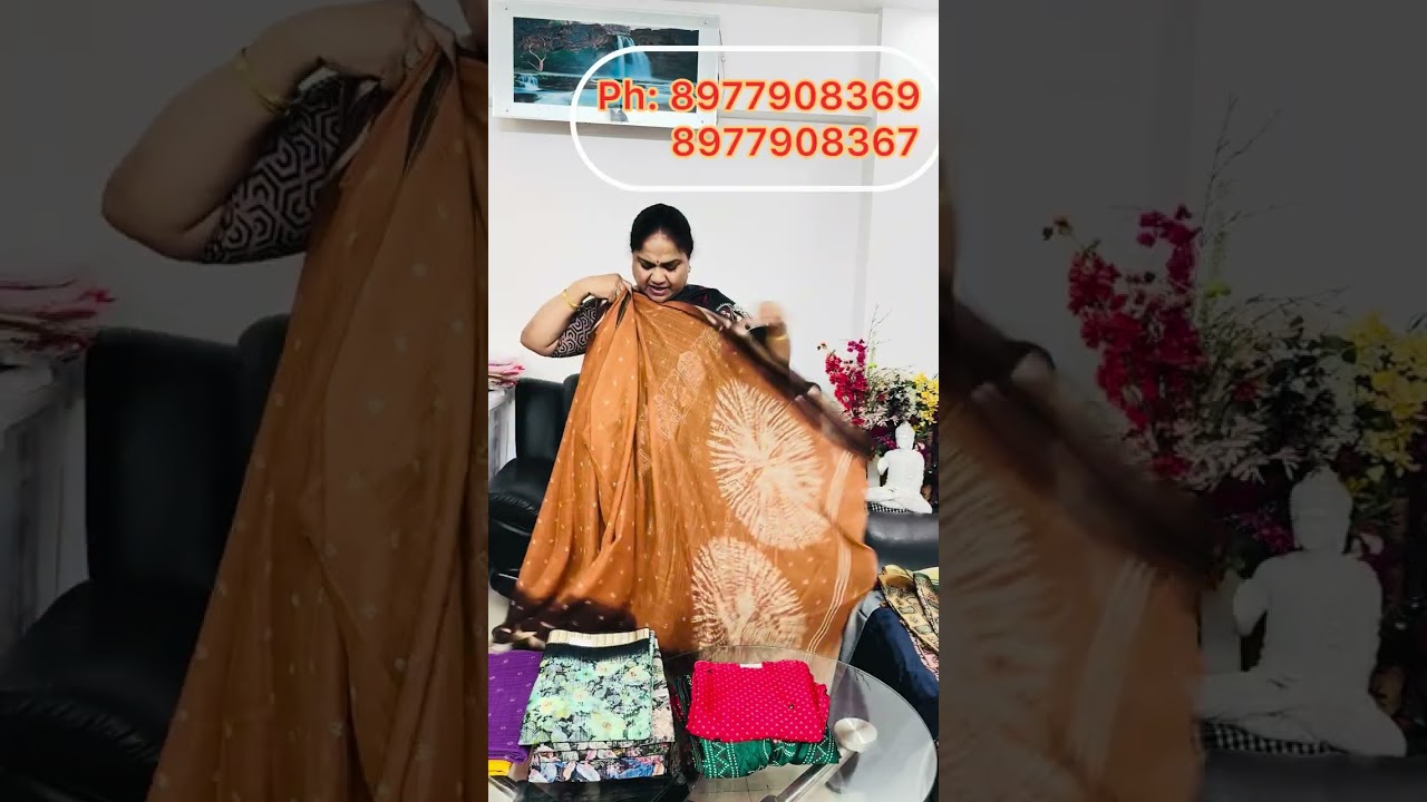 Semi Tussar with Ajrakh Prints and Bandhini Sarees | Daily and Office Wear