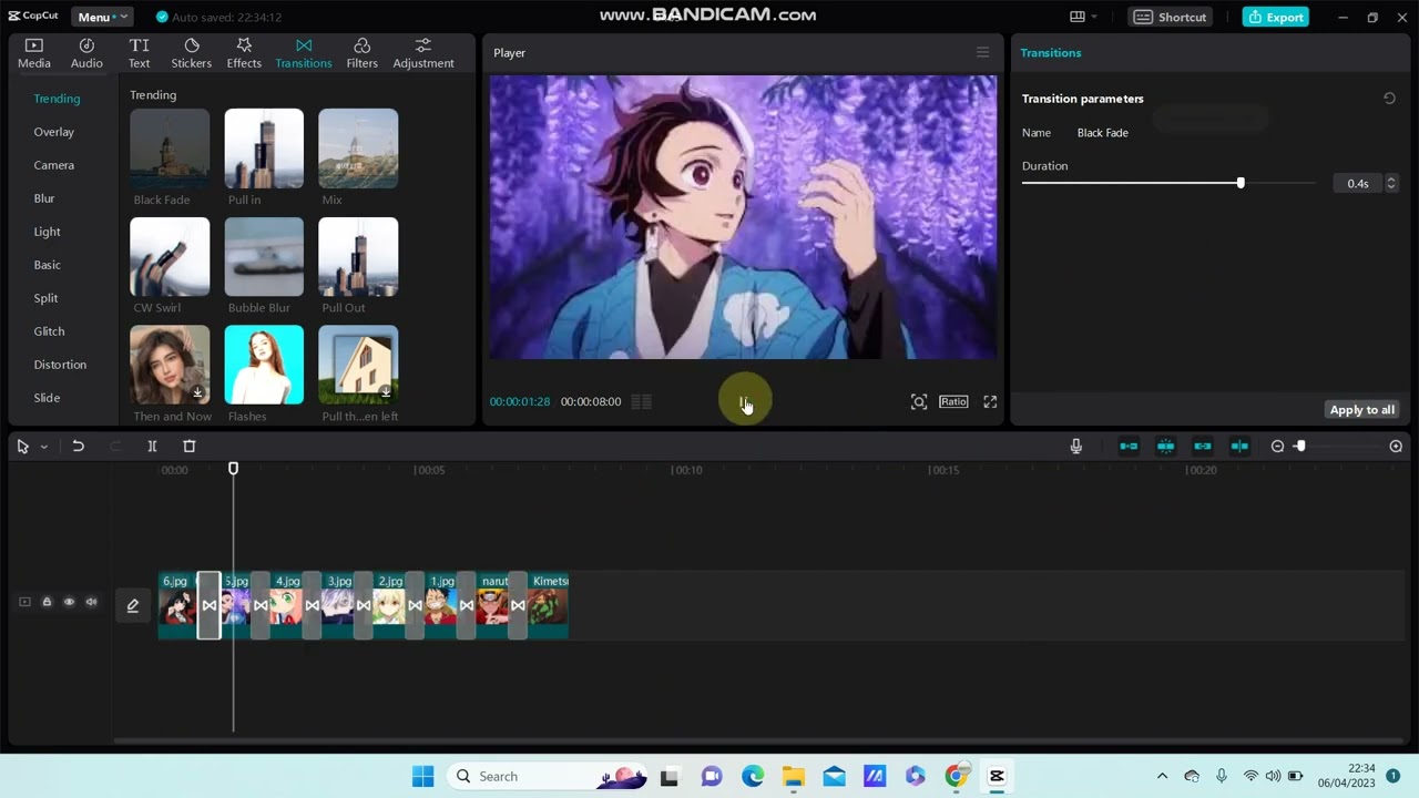 Transition Effect on CapCut Tutorial! How You Can Apply Black Fade Transition Effect in CapCut PC?
