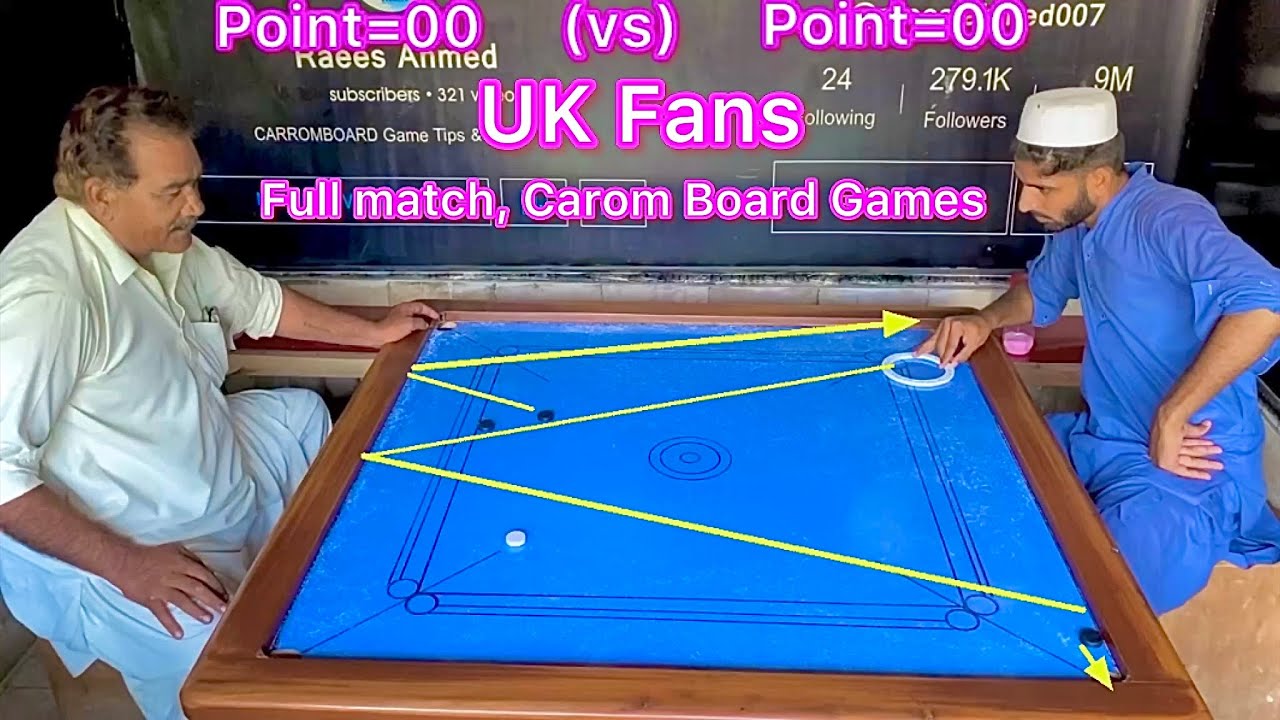 New match Sheikh Azma (vs) @raeesahmed007  29point Carrom board games no skip full videos 🙏🙏
