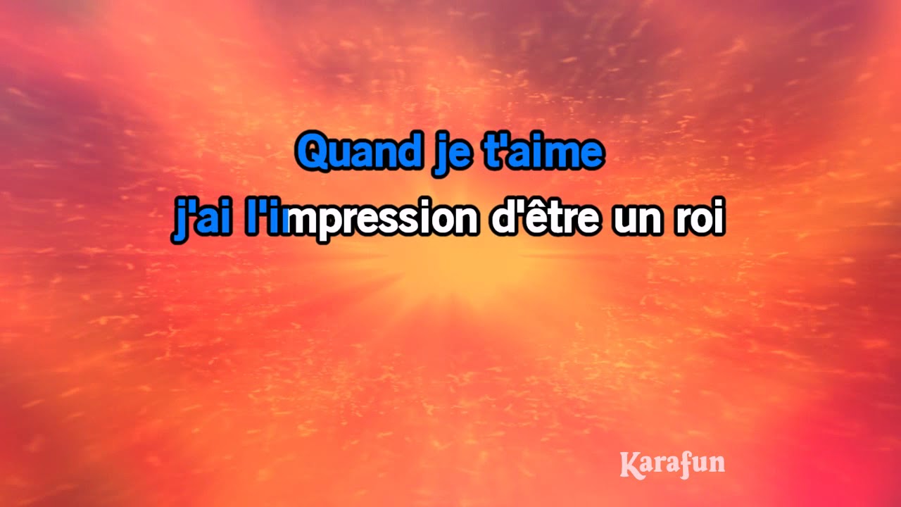 Karaoké Quand je t'aime - Demis Roussos *