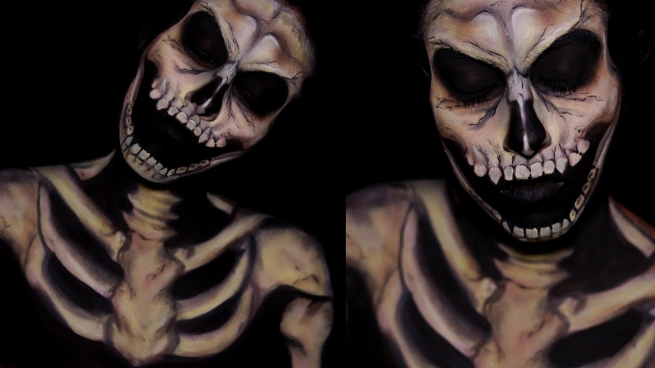 Creepy Realistic Skeleton- FACE/BODY PAINT!!