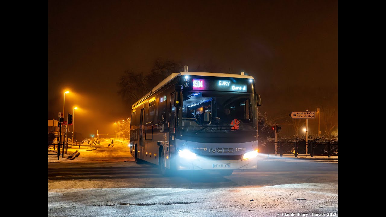Transdev Cœur Essonne | IvecoBus Crossway Line NP ADAS IDFM 257196 | Ligne 4504 | Retour Dépôt