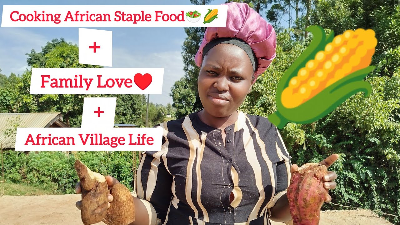 Cooking African Village Staple Food🌽🥗 + A Family Feast & Shared Meal Experience🔥@Africanvillagelifes