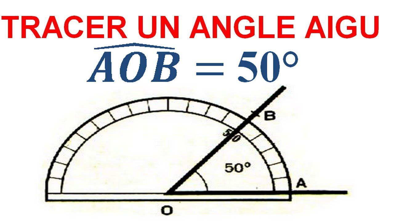 Maths 6&egrave;me - Les Bases De La G&eacute;om&eacute;trie : Angle aigu Exercice 10