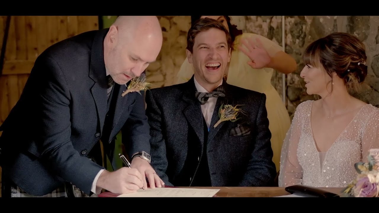 Kerry & Ross's Highlight | Affordable Wedding Photography Videography Scotland Pratis Barn