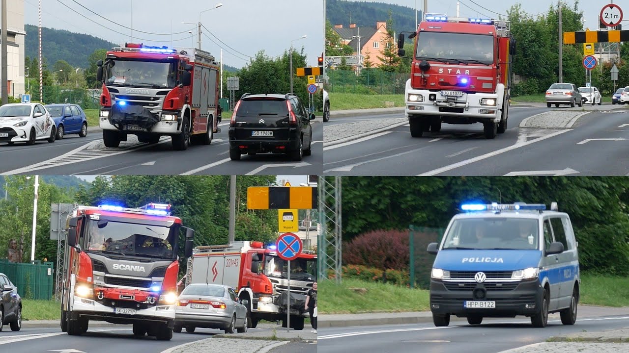 Wyjazd Alarmowy Sekcji Technicznej z JRG 1 + WSP i Policja