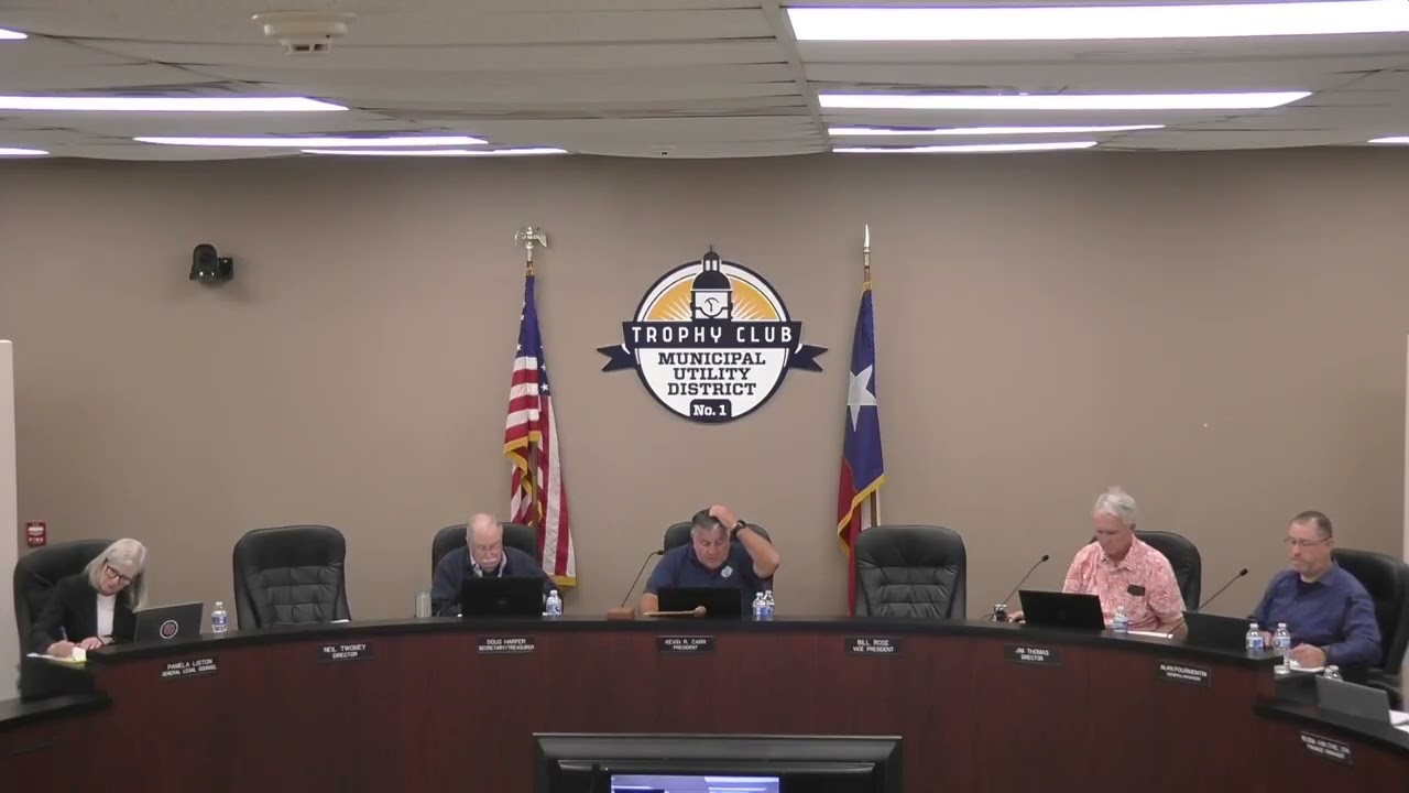 Trophy Club MUD No. 1 July 30, 2025 Regular Board Meeting