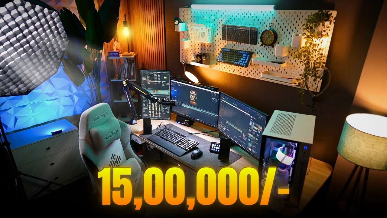 ₹15,00,000 Studio Tour 2025 | Ultimate Creator & Editing Setup