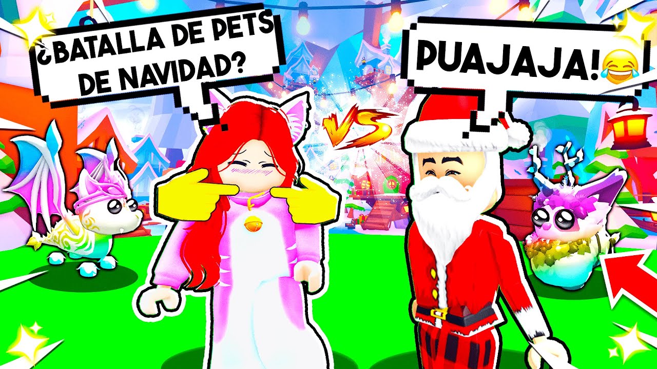 HICE UNA BATALLA DE MASCOTAS *SOLO* CON MASCOTAS DE NAVIDAD en ADOPT ME!! 😲