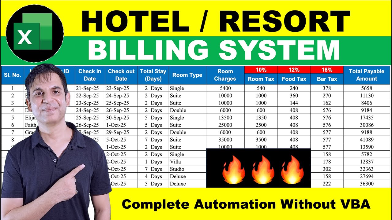 Utw&oacute;rz system rozliczeń hotelowych w programie Excel | Pełna automatyzacja bez VBA