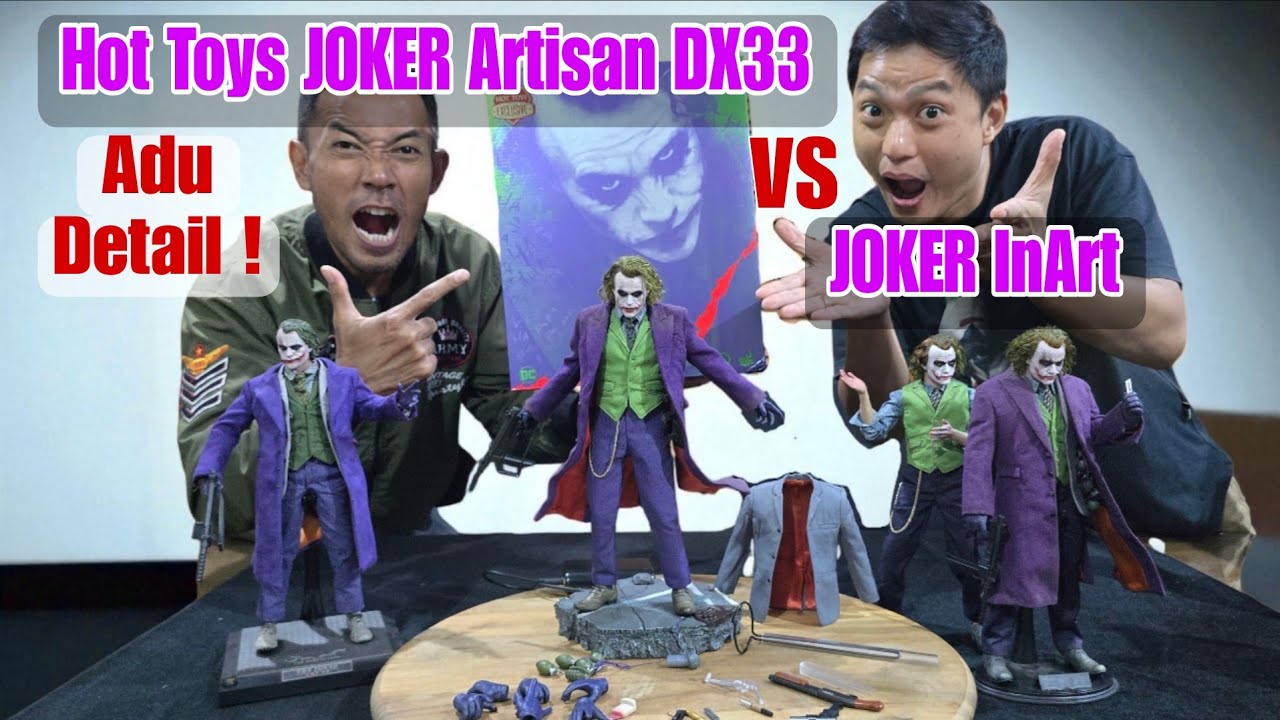 The Joker 1/6 Figure Paling Akurat? JOKER InArt VS Hot Toys JOKER ARTISAN DX33 AE  – Adu Detail!
