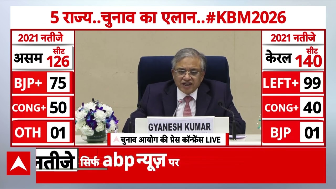 Assembly Election 2026: आयोग ने चुनाव राज्यों का किया दौरा - CEC | EC Press conferenc