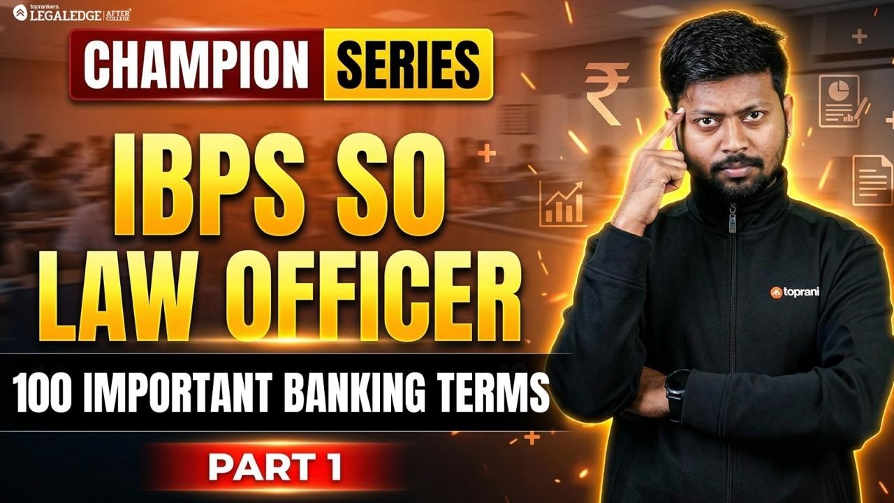 IBPS SO Law Officer Preparation | 100 Important Banking Terms (Part 1) | #ibpssolawofficer