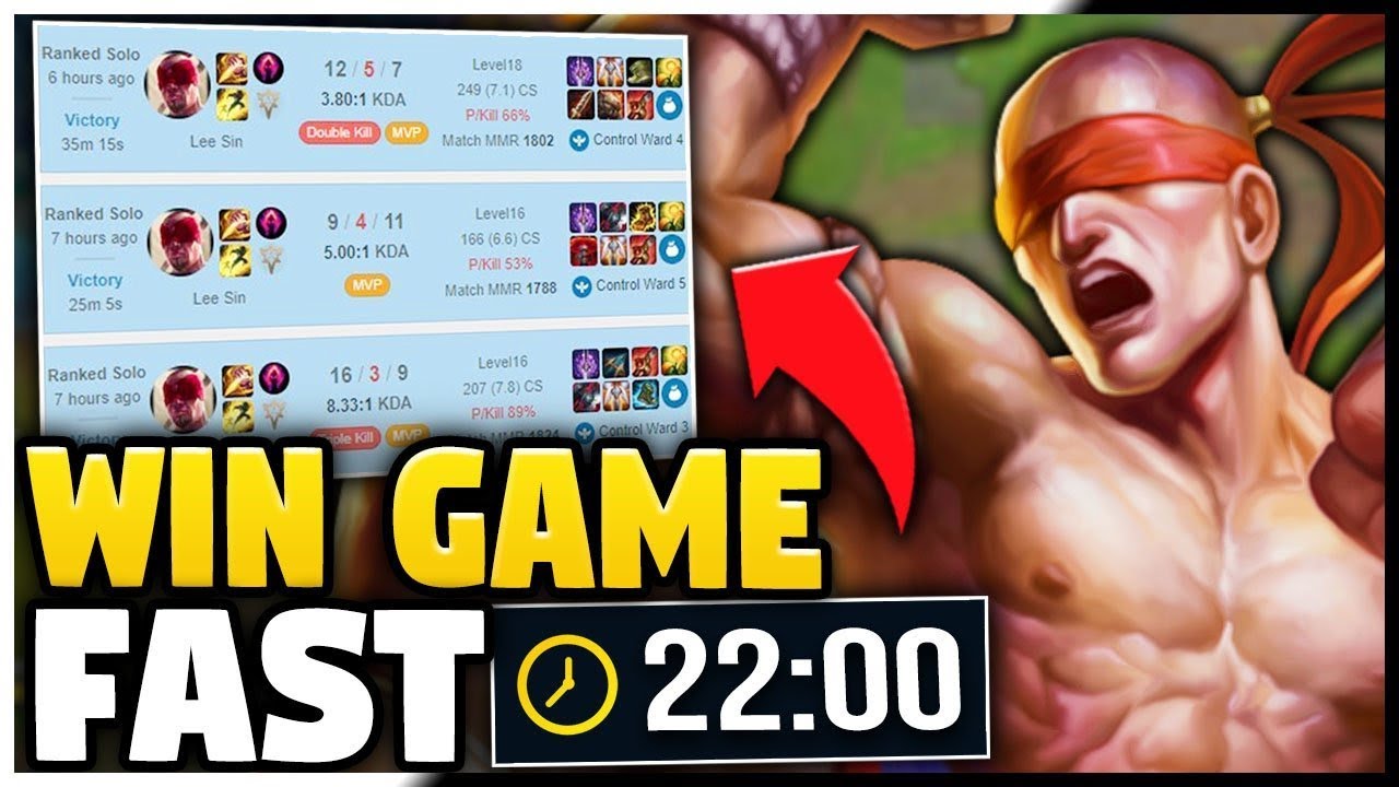 THAT'S HOW YOU HARD CARRY WITH LEE SIN! END THE GAME IN 20 MINUTES - League of Legends