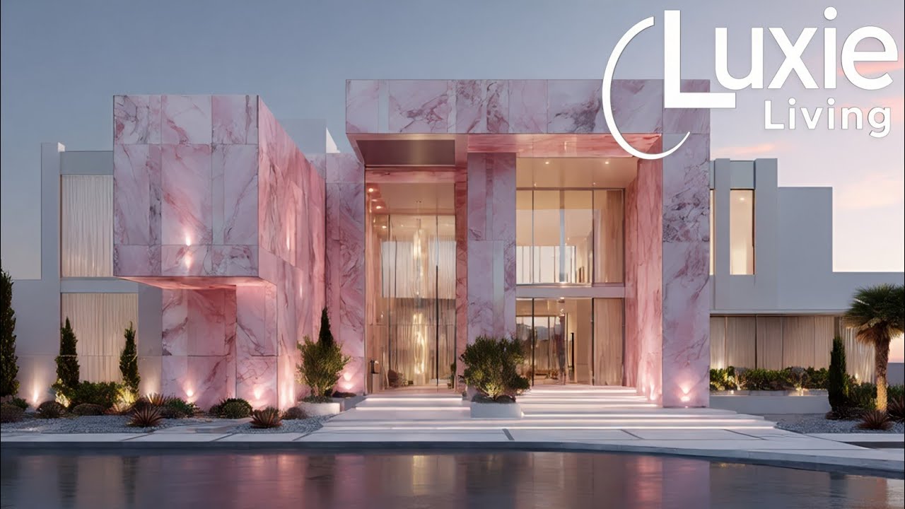 World’s Most Luxurious Pink Marble Mega Mansion | Ultimate USA House Tour | Luxie Living