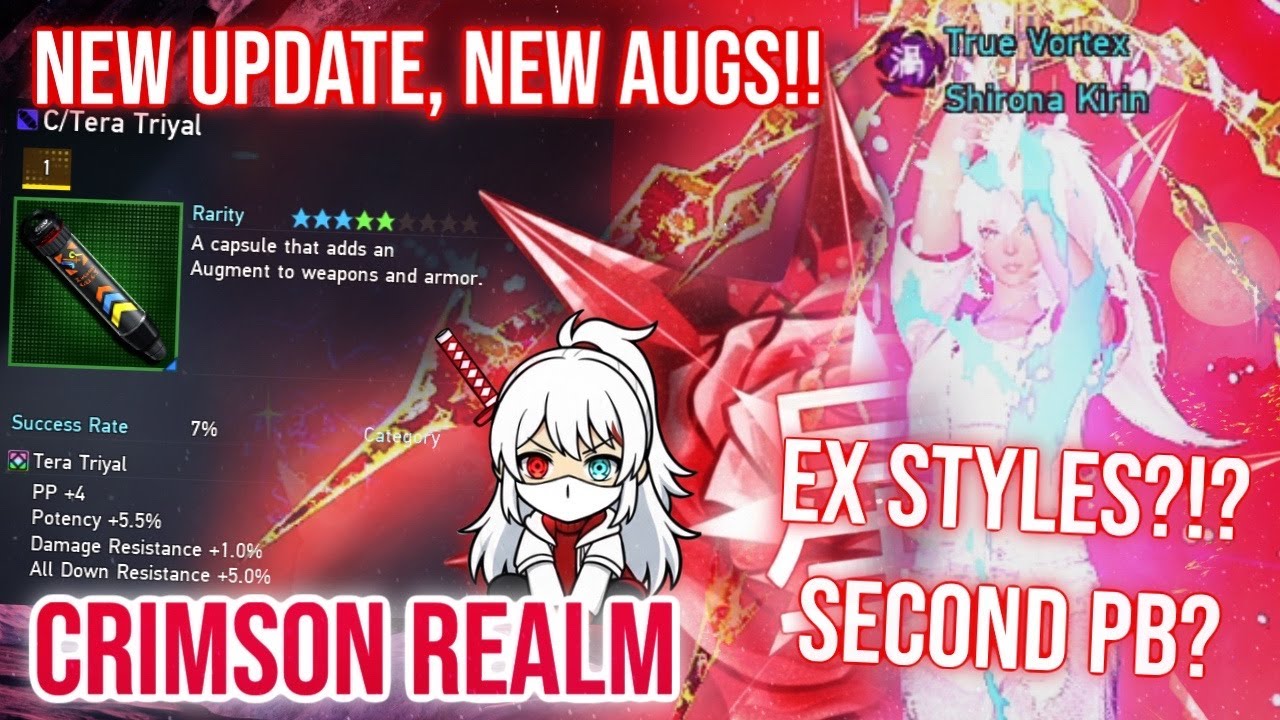 [PSO2:NGS] New Update: Crimson Realm is back!! | クリムゾン・レルム | ( New augment & EX Styles ) | Bo/Sl Pov