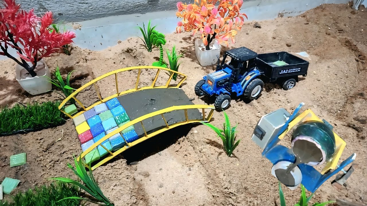How To Make Mini Pull Construction and Bridge Project// MINI RADHE FARM 
