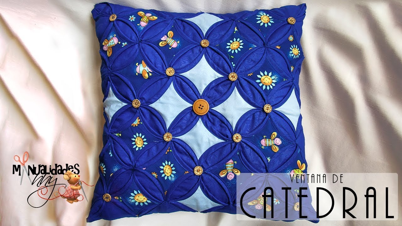 COJÍN DECORATIVO FÁCIL DE ELABORAR- VENTANA DE CATEDRAL | Manualidades Anny