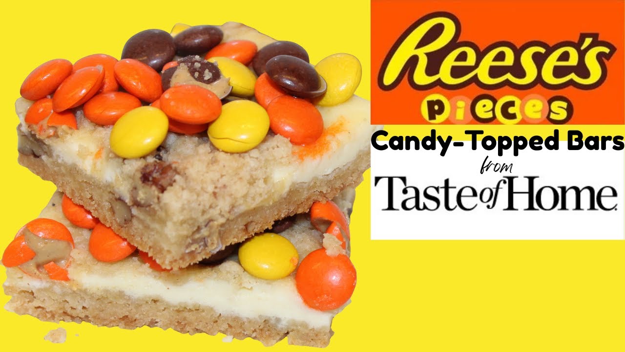 Reese’s Pieces Candy-Topped Bars Recipe from Taste of Home Magazine October/November 2004