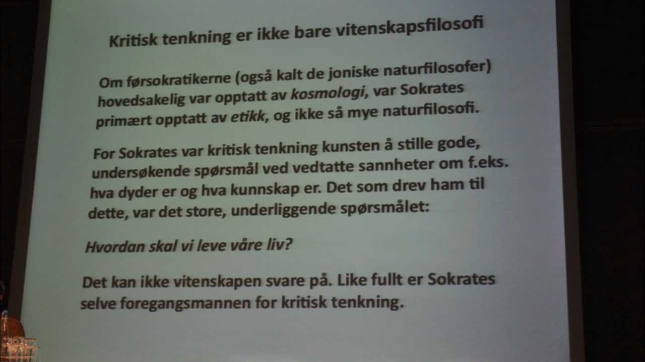 Morten Fastvold: &laquo;Filosofi og kritisk tenkning&raquo;, Kritisk masse 2012