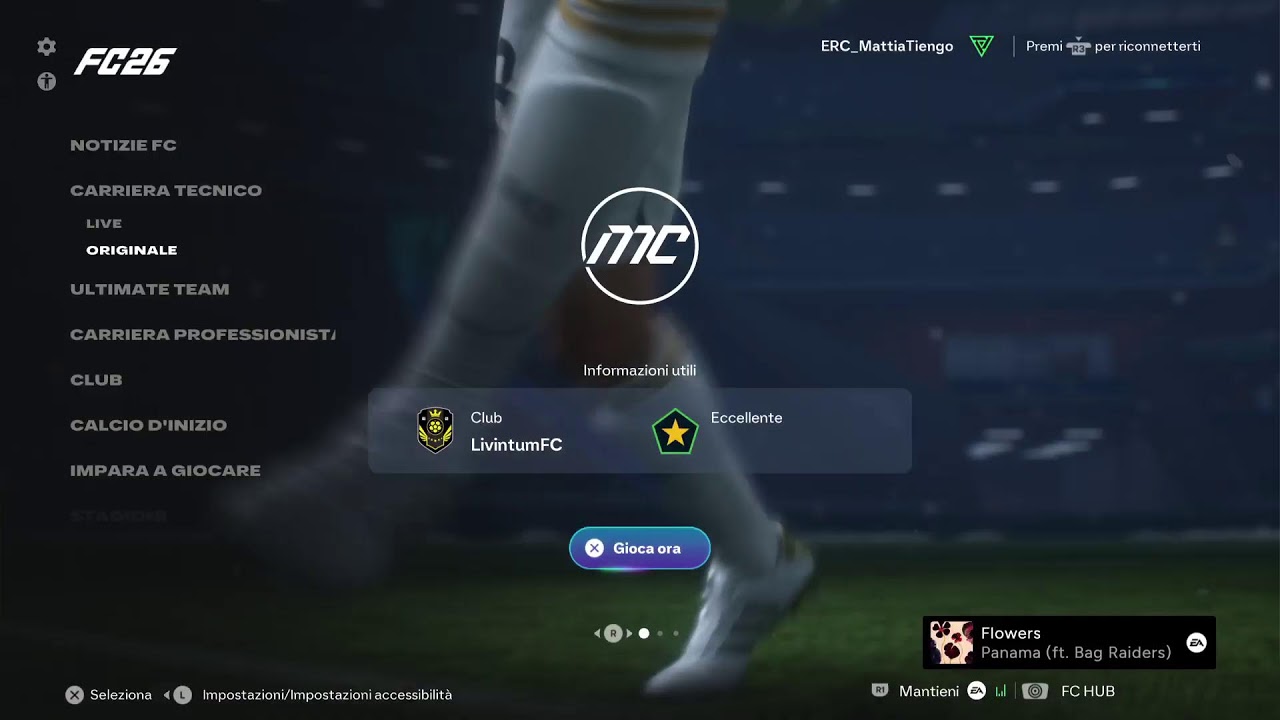 LIVINTUM EUROPEA. EA SPORTS FC26 (carriera tecnico) |LIVE