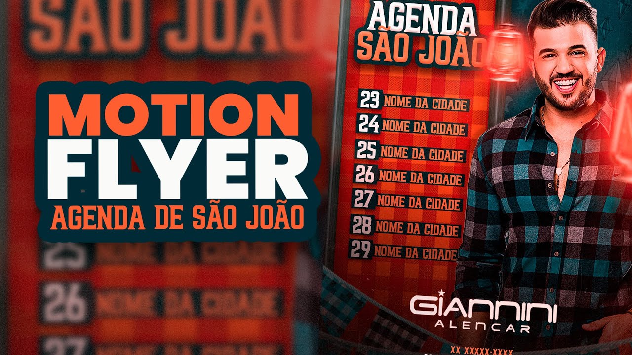 MOTION FLYER AGENDA DE SÃO JOÃO NO AFTER EFFECTS
