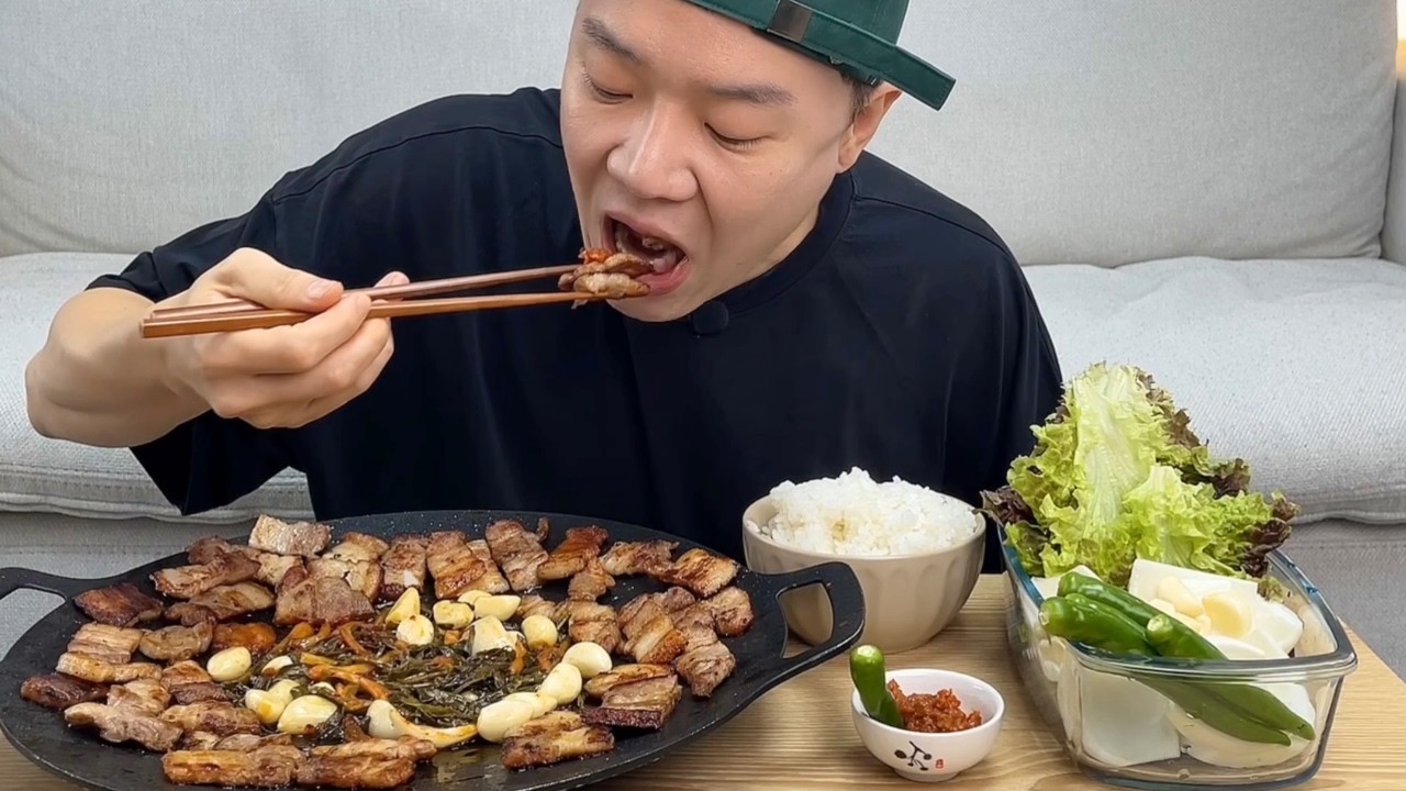 삼겹살 먹방🔥🔥🔥