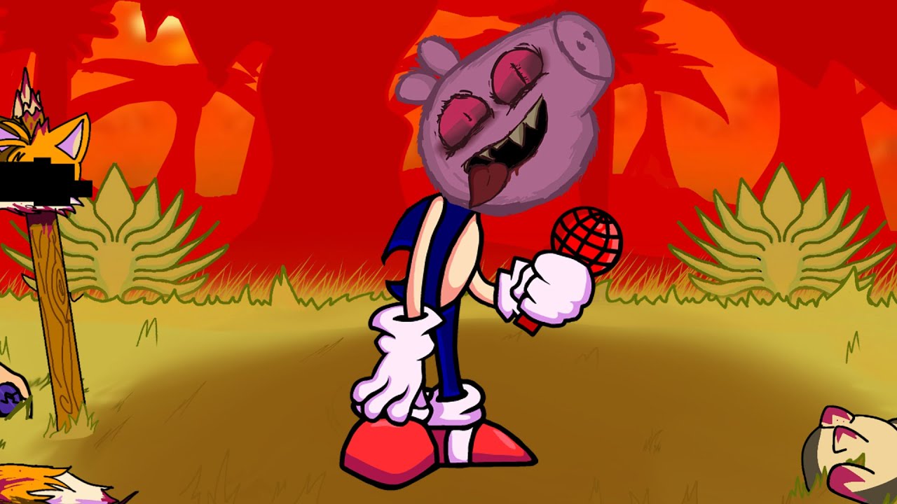 FNF Too Slow But Peppa.exe VS Sonic.Exe Sing It (Peppa Pig exe Sings Too Slow) -Friday Night Funkin