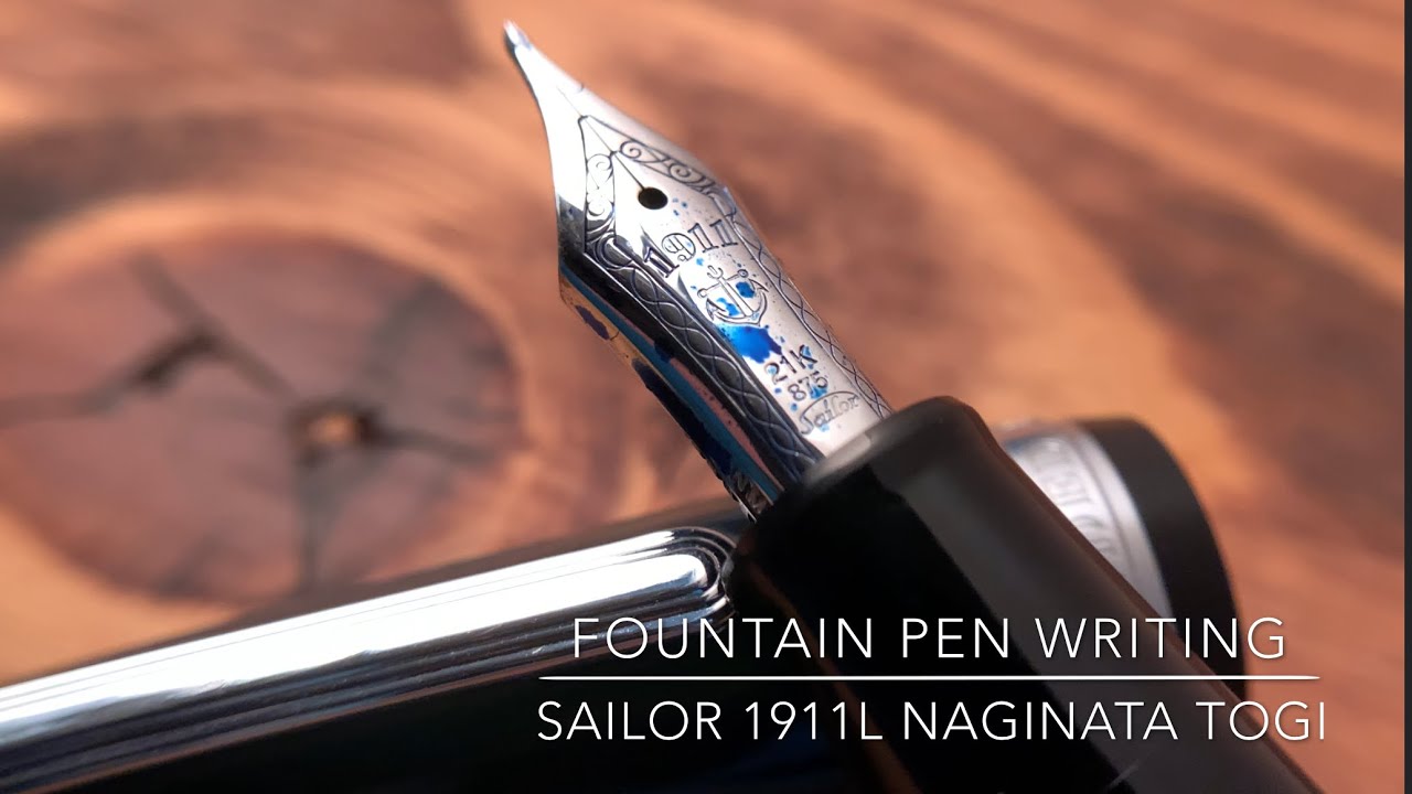 Fountain Pen Writing | Sailor 1911L Naginata Togi Medium