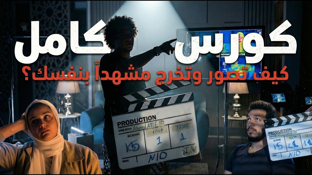 كورس صناعة الأفلام كامل : إزاي تصور وتخرج مشهد لوحدك؟ One Man Crew l