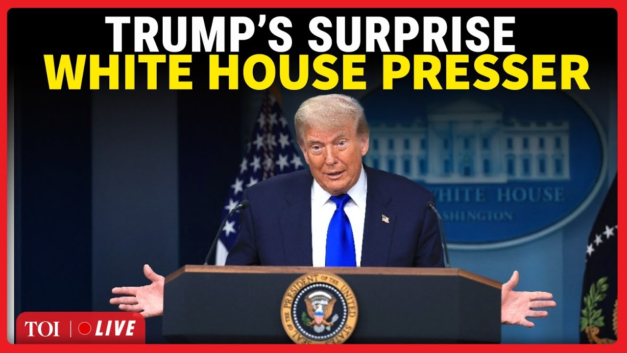 White House Presser LIVE | Trump Makes Surprise Entry Marking First Year Of Second Term