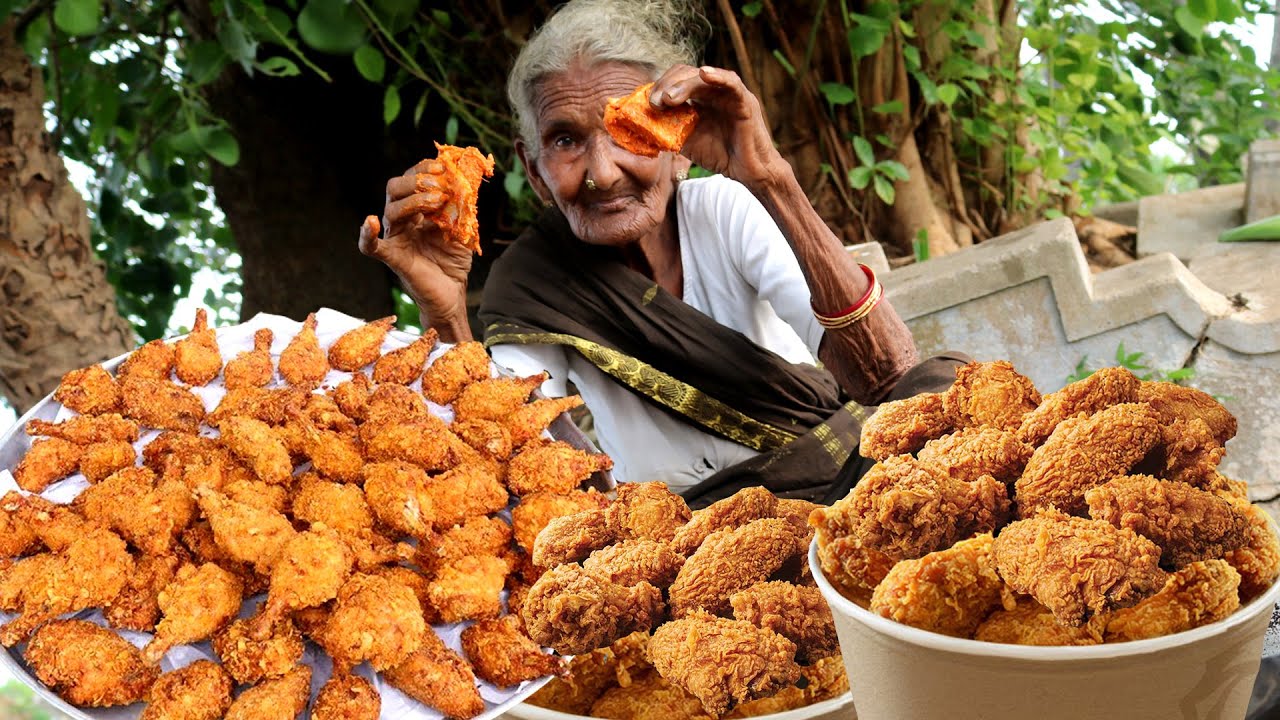 Granny's KFC CHICKEN RECIPE | KFC CHICKEN BY 100 YEARS OLD GRANDMA
