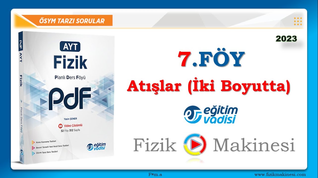 ATIŞLAR (İki Boyutta) Eğitim Vadisi  PDF 7.FÖY ÖSYM Tarzı Sorular  [2023]