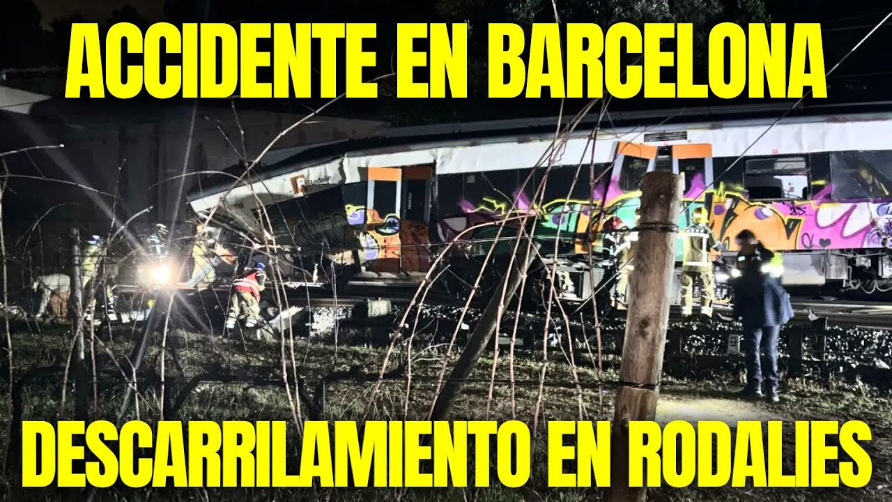 🔴 ACCIDENTE de en BARCELONA: DESCARRILA OTRO TREN de RODALIES en GELIDA