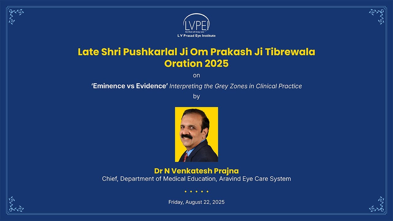 Late Shri Pushkarlalji Omprakashji Tibrewala Oration 2025
