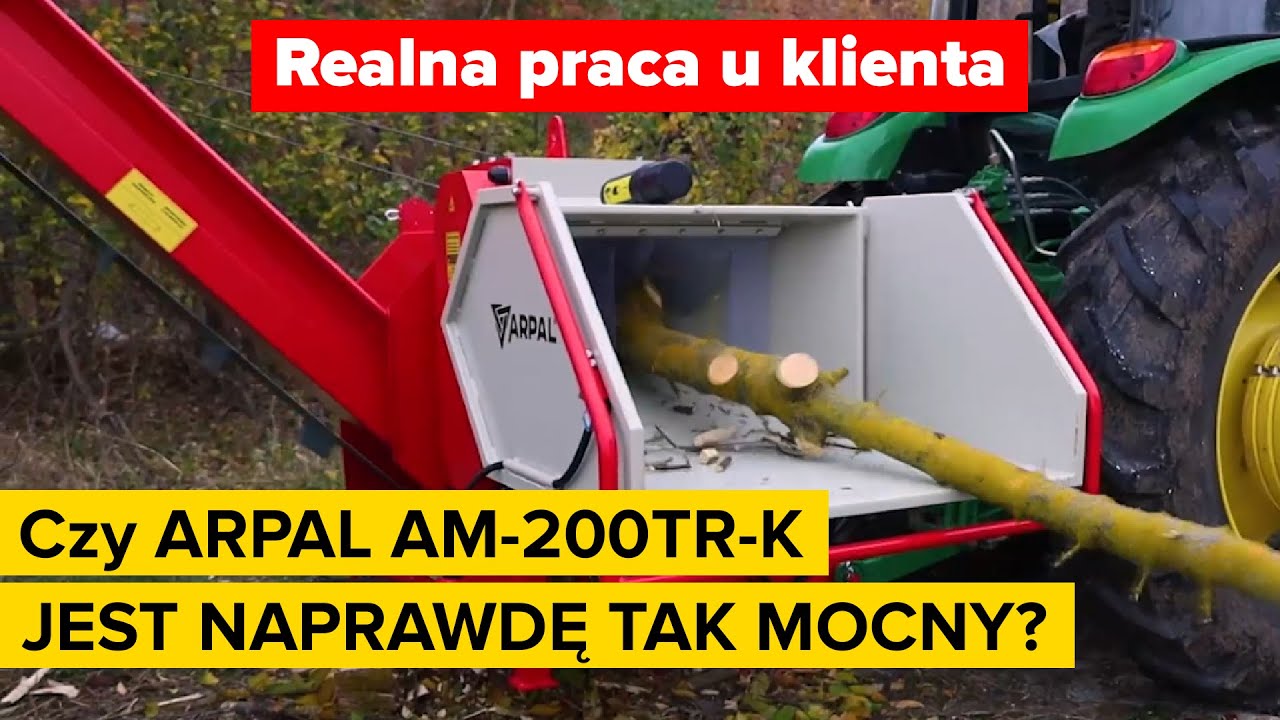 Najpotężniejszy rozdrabniacz gałęzi ARPAL AM-200TR-K w akcji! Realna praca  Wideo od klienta