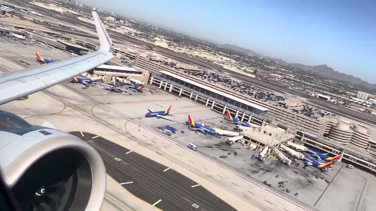 Growling & Heavy Phoenix Sky Harbor Takeoff | American Airlines Airbus A321-253NX