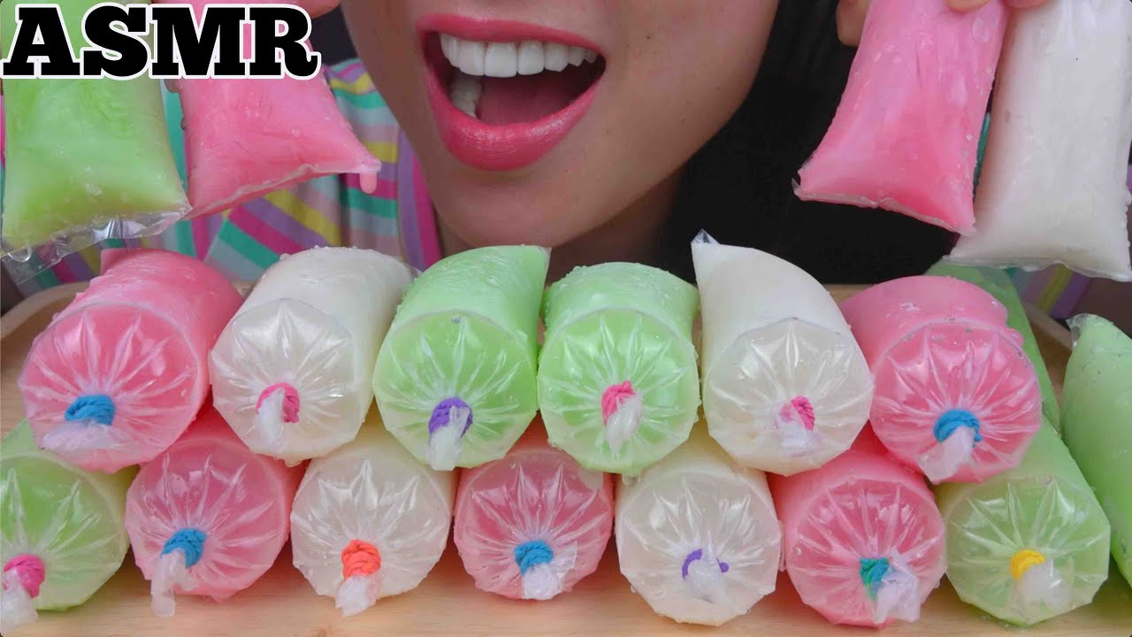 ASMR FROZEN MILK (ICE CRUNCH EATING SOUNDS) NO TALKING | SAS-ASMR