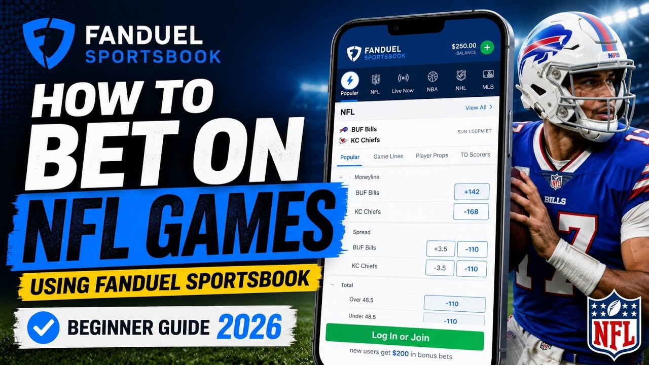 How to Bet on NFL Games Using FanDuel Sportsbook (Beginner Guide 2026)