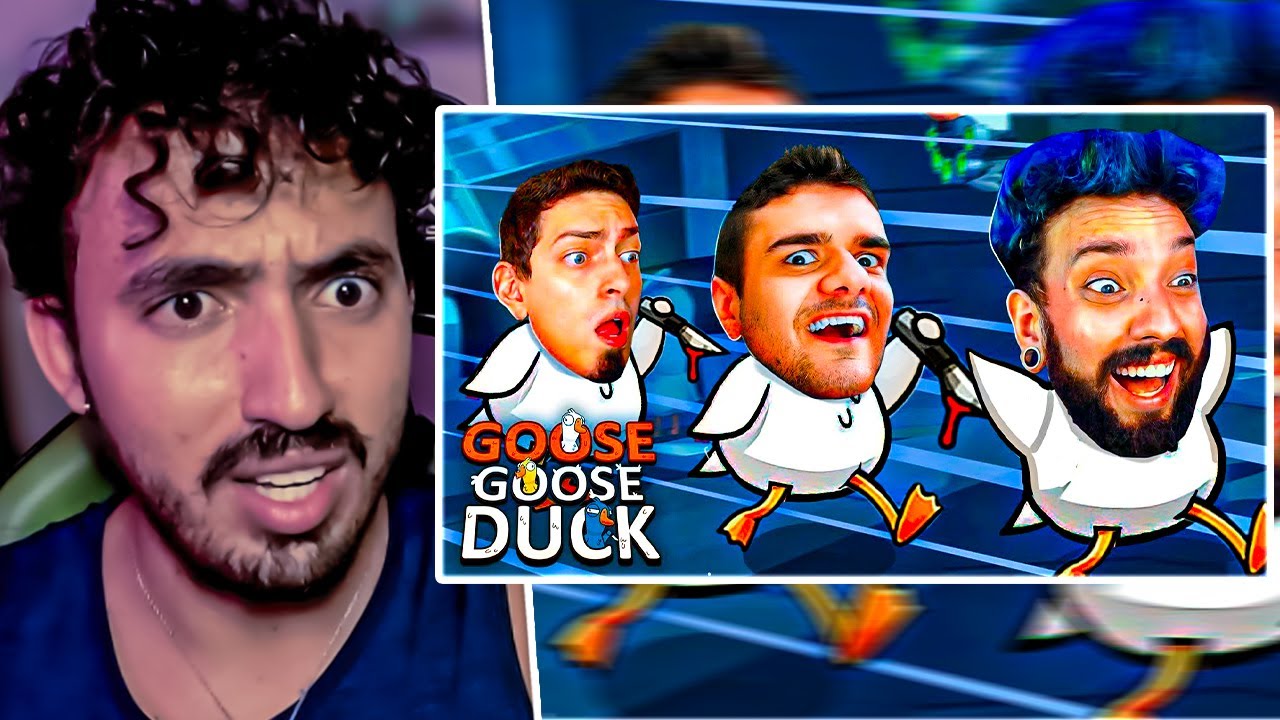 O JOGO MAIS ENGRAÇADO DO MUNDO É ESSE AMONG US DE PATO! - Goose Goose Duck - Souzones | Leozin React
